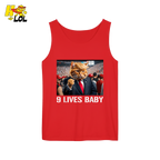 9 Lives Baby Shirt Funny Cat Meme Graphic Shirt - HQLOL