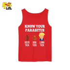 Know Your Parasites Shirt Funny Tick Meme Satire Graphic Shirt - HQLOL