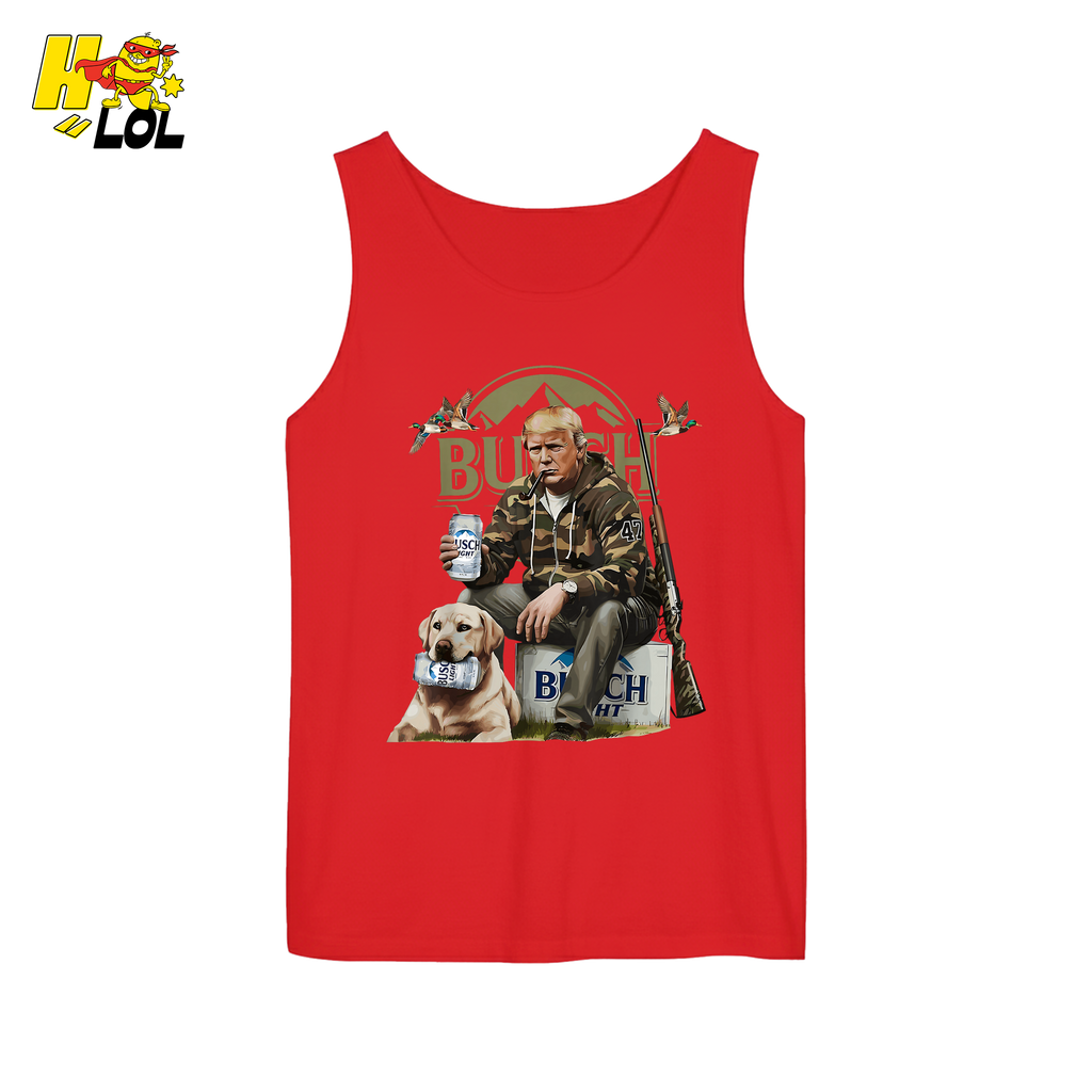 Busch Light Hunting Shirt Funny Deer Camp Dog Camo Shirt - HQLOL