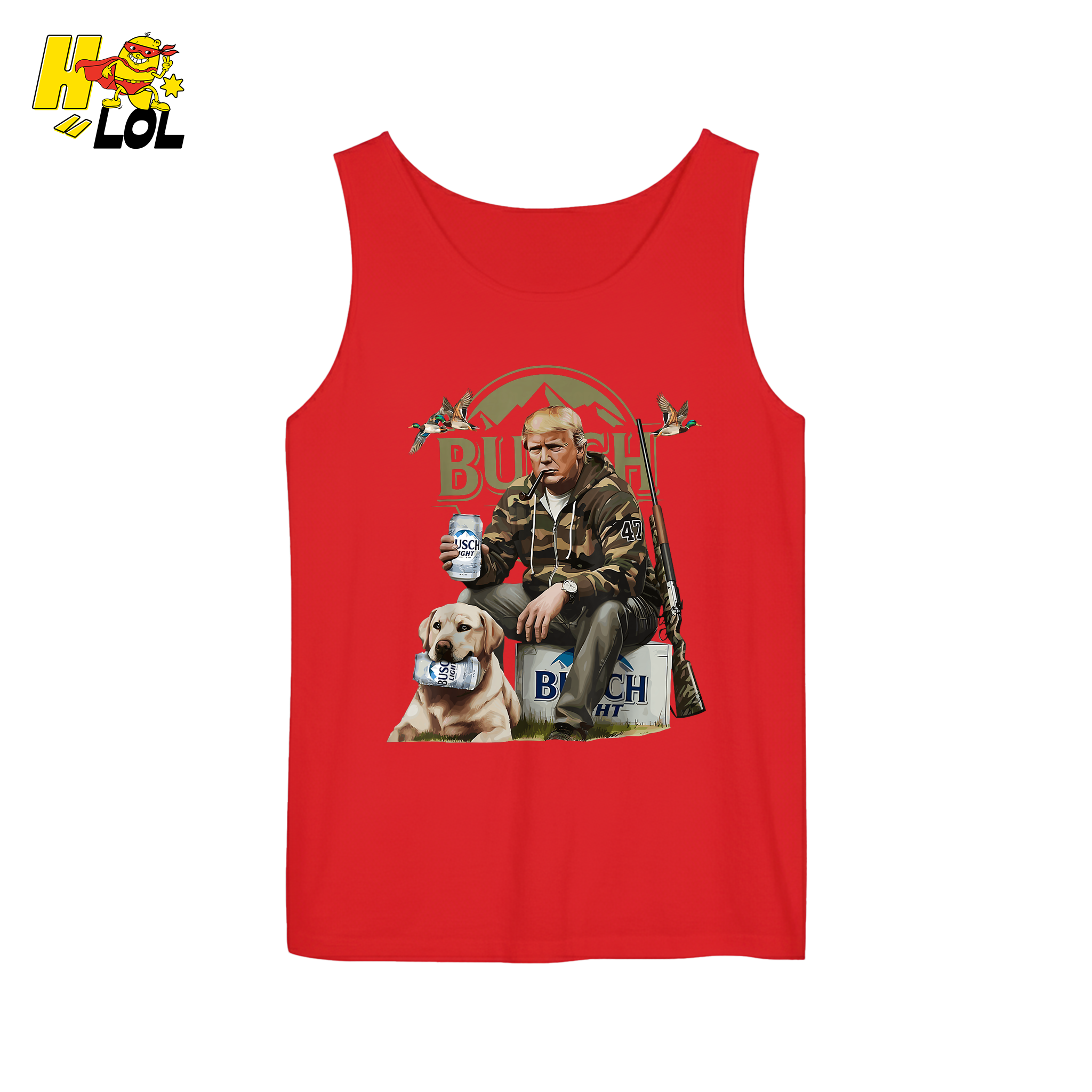 Busch Light Hunting Shirt Funny Deer Camp Dog Camo Shirt - HQLOL