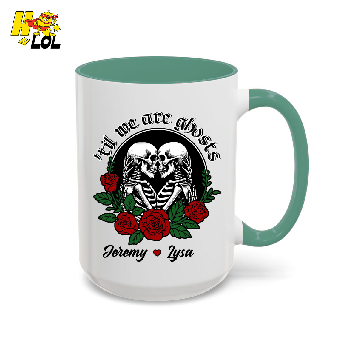 Till We Are Ghosts Skeleton Couple Mug Gift for Couples - HQLOL