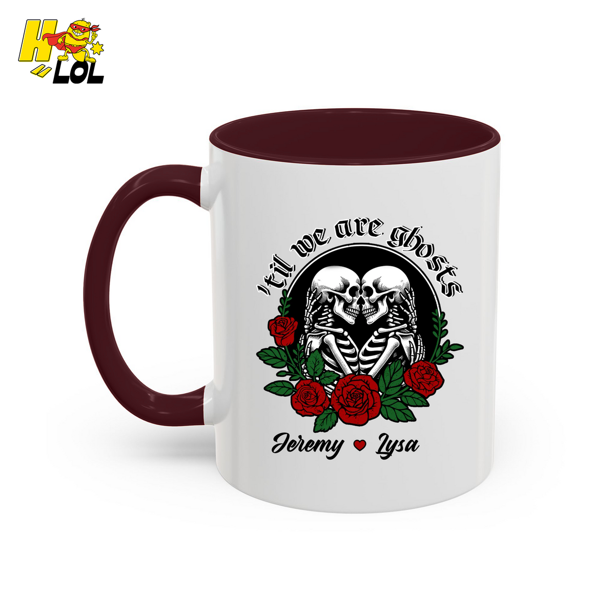 Till We Are Ghosts Skeleton Couple Mug Gift for Couples - HQLOL