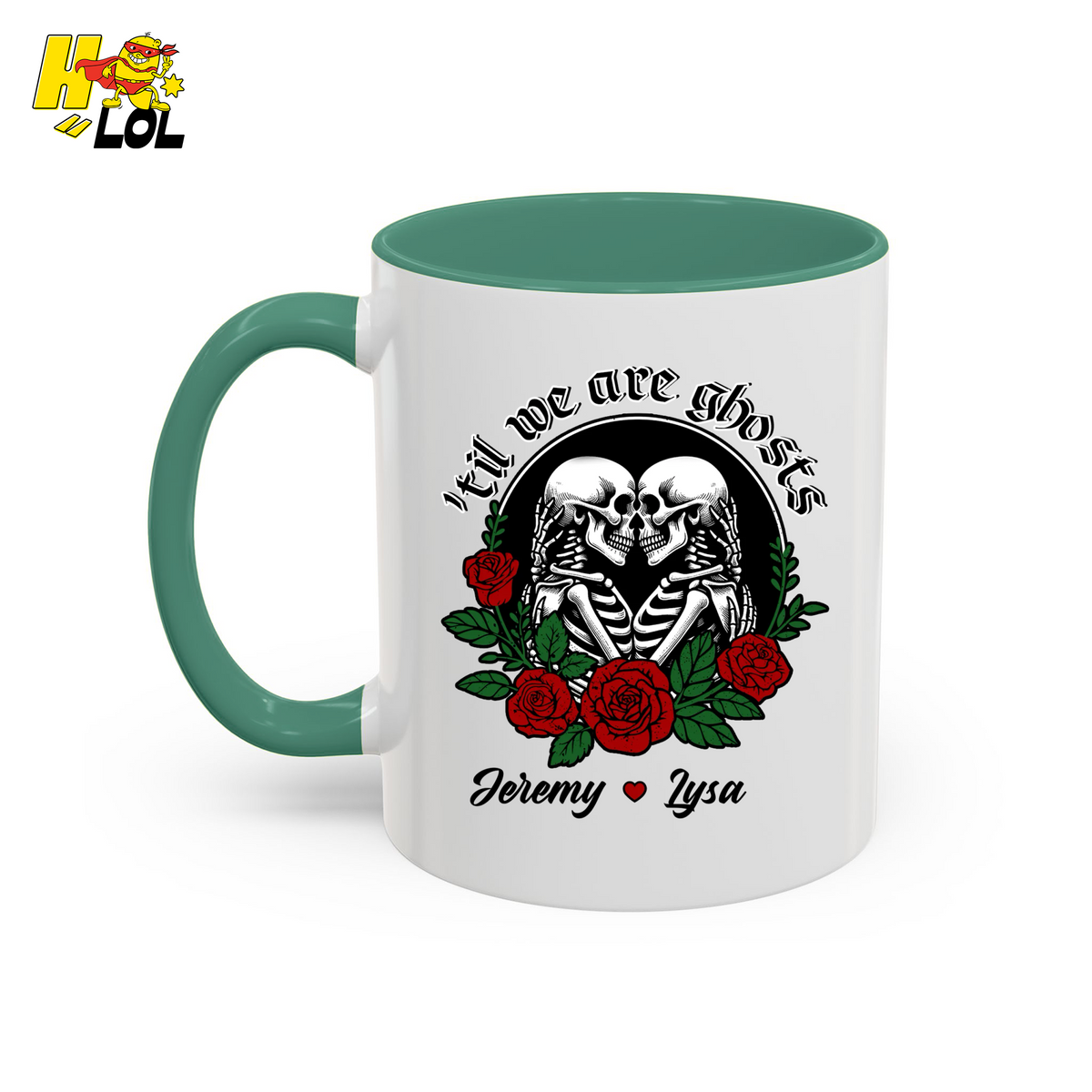 Till We Are Ghosts Skeleton Couple Mug Gift for Couples - HQLOL