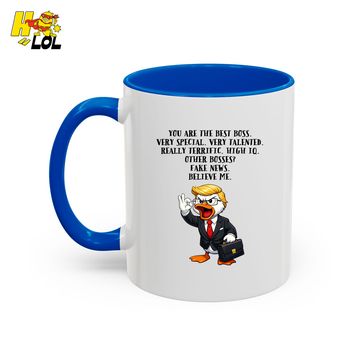 Trump Style Best Boss Duck Mug Gift for Boss - HQLOL
