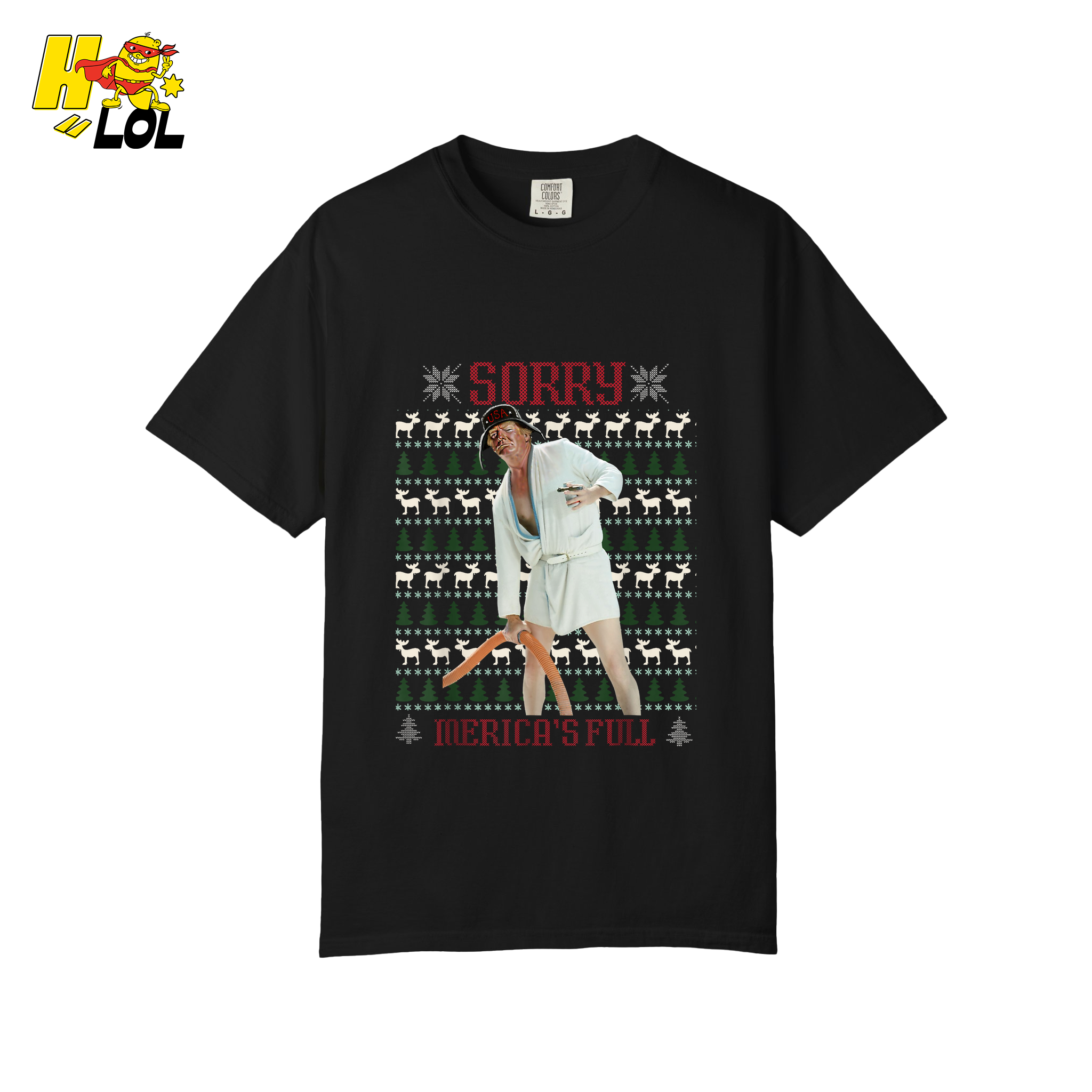 Sorry Merica’s Full Shirt Funny Ugly Christmas Holiday Shirt - HQLOL