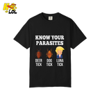 Know Your Parasites Shirt Funny Tick Meme Satire Graphic Shirt - HQLOL