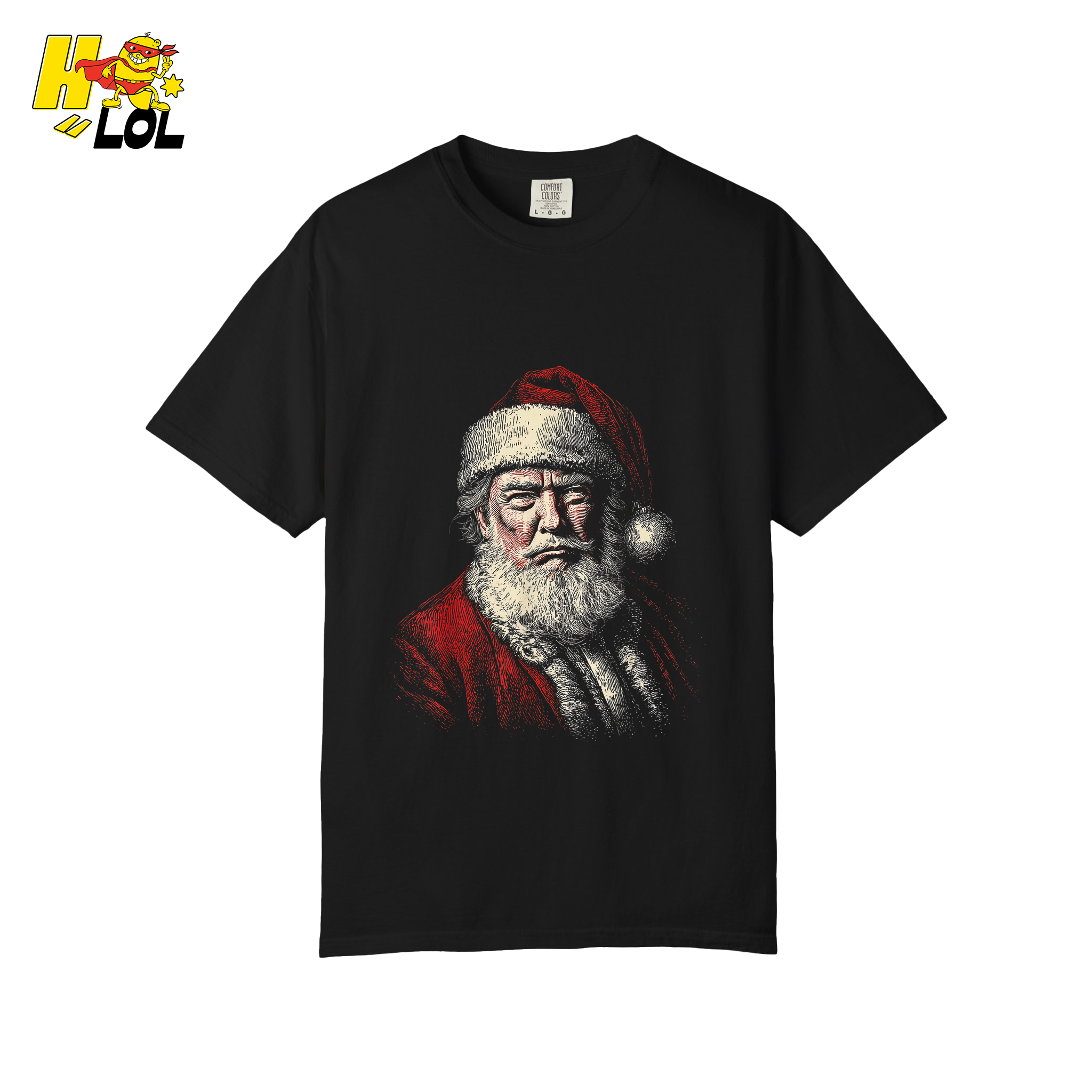 Vintage Santa Portrait Shirt Trump-Inspired Parody Christmas Gifts - HQLOL