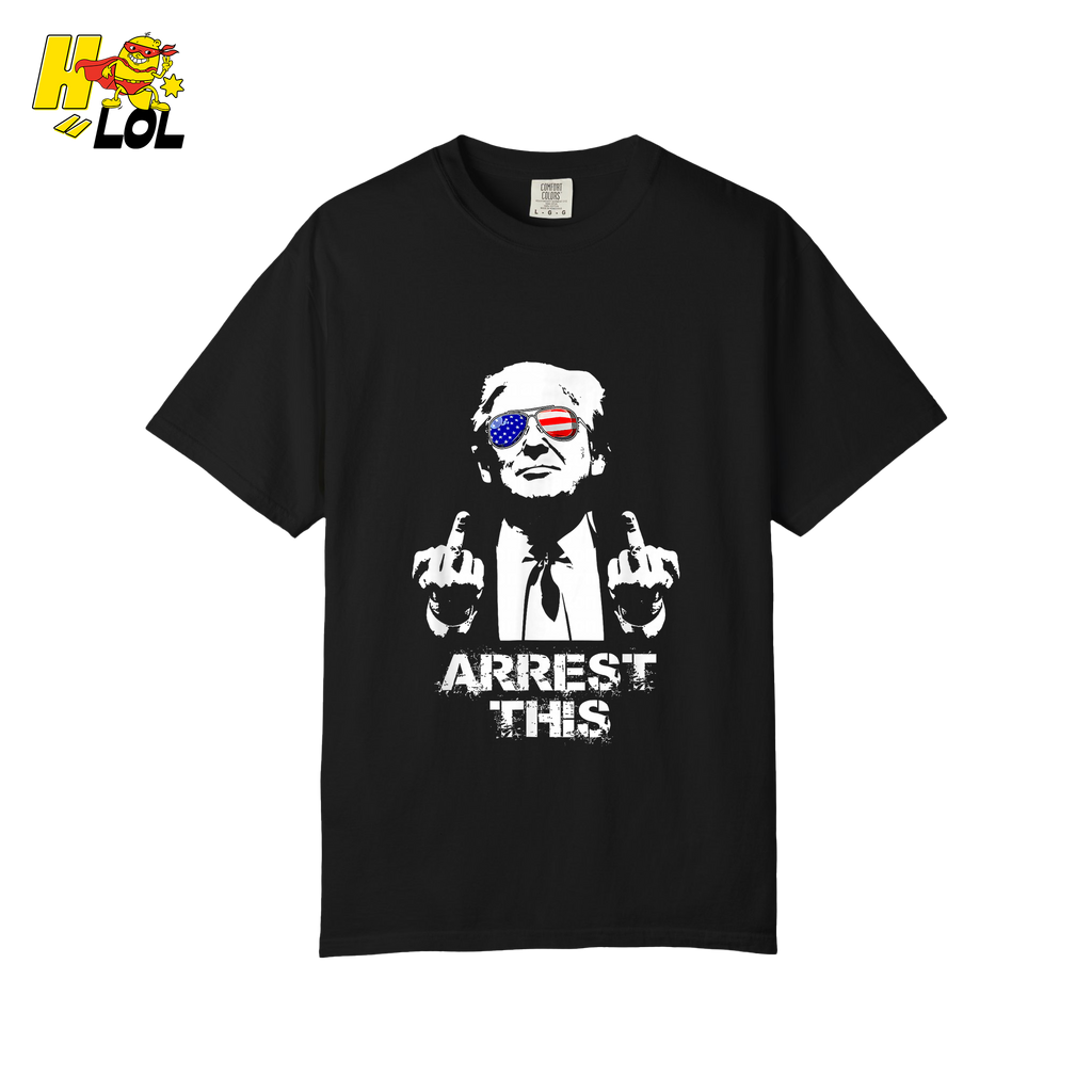 Trump Middle Finger Arrest This Edgy Political Anti-Woke Shirt - HQLOL