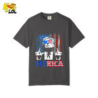 Merica Shirt Funny Patriotic USA Flag Graphic Shirt - HQLOL