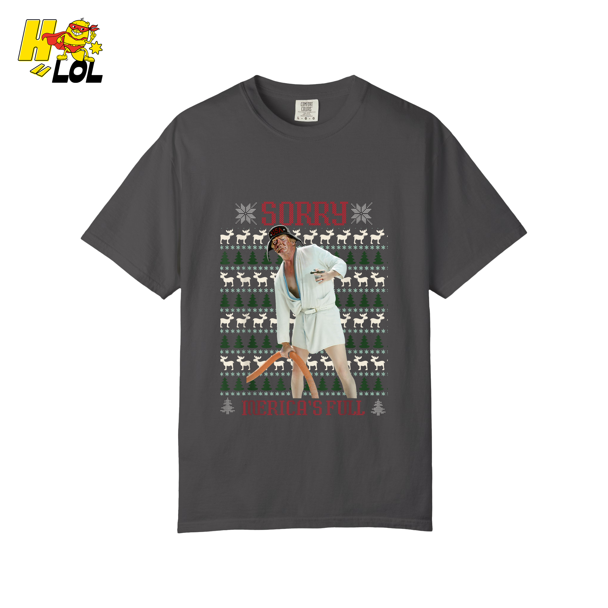 Sorry Merica’s Full Shirt Funny Ugly Christmas Holiday Shirt - HQLOL