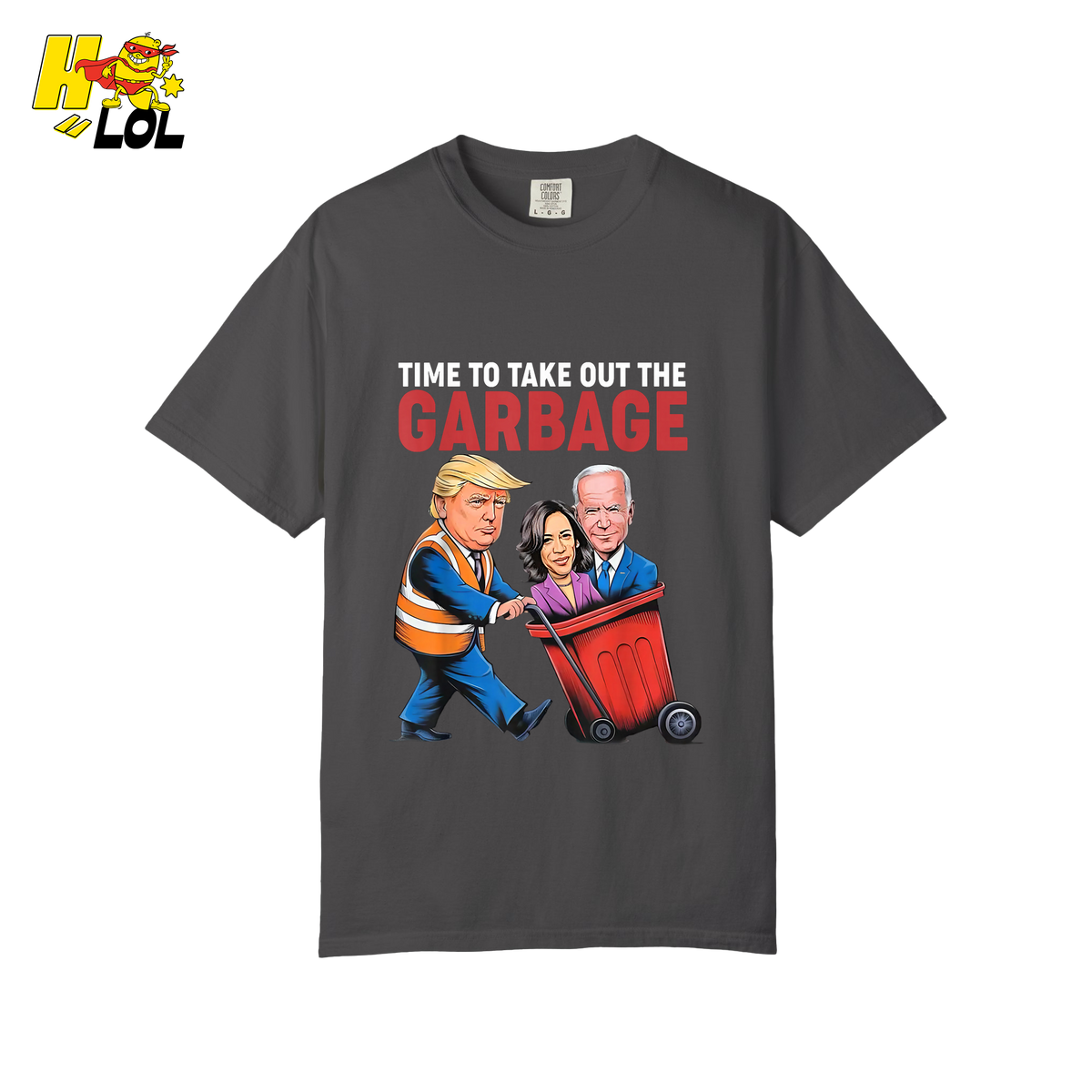 Trump Dumping Biden & Harris “Garbage” Shirt – Funny Political Satire Gift - HQLOL