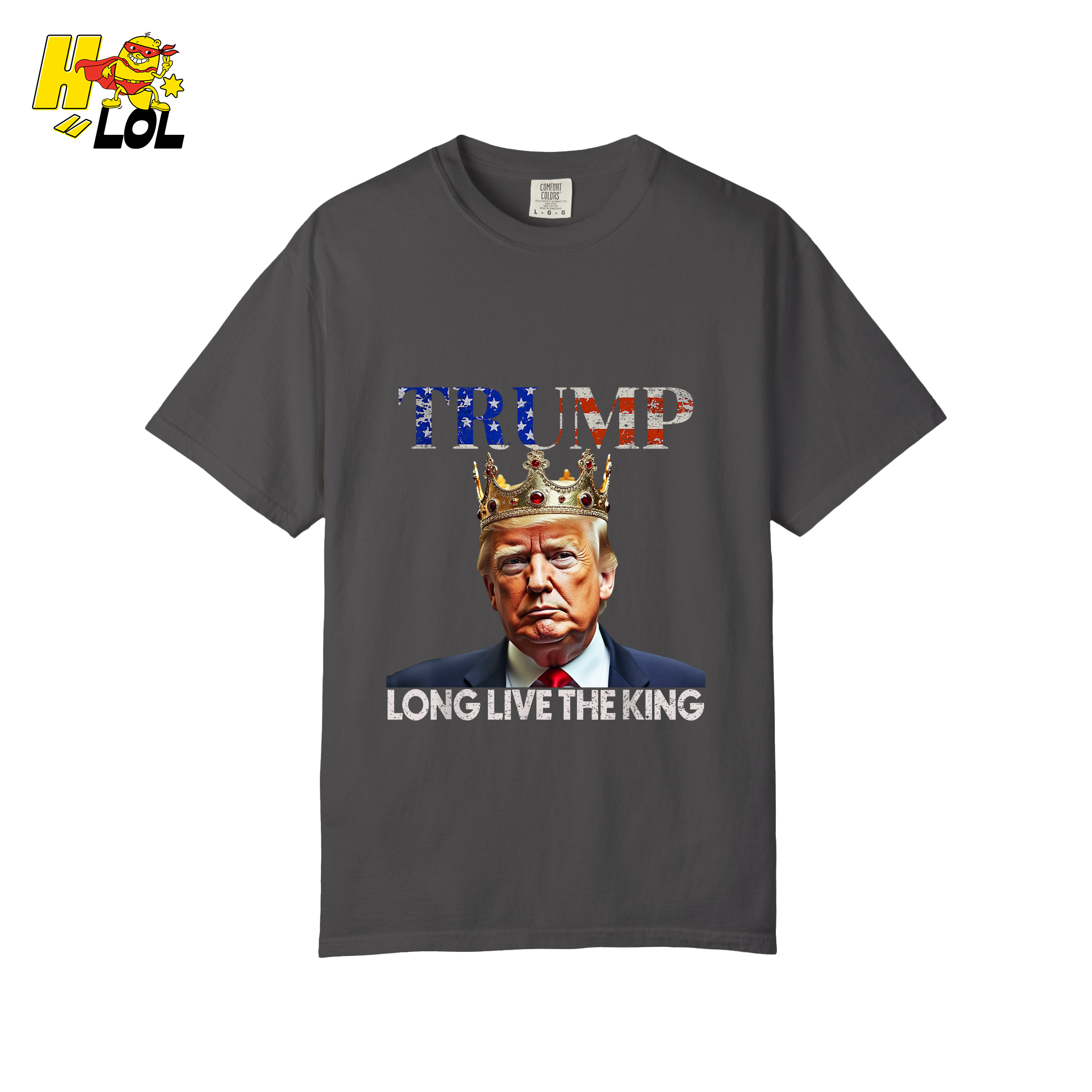 Trump Long Live The King Shirt Crown Patriotic Graphic Shirt - HQLOL