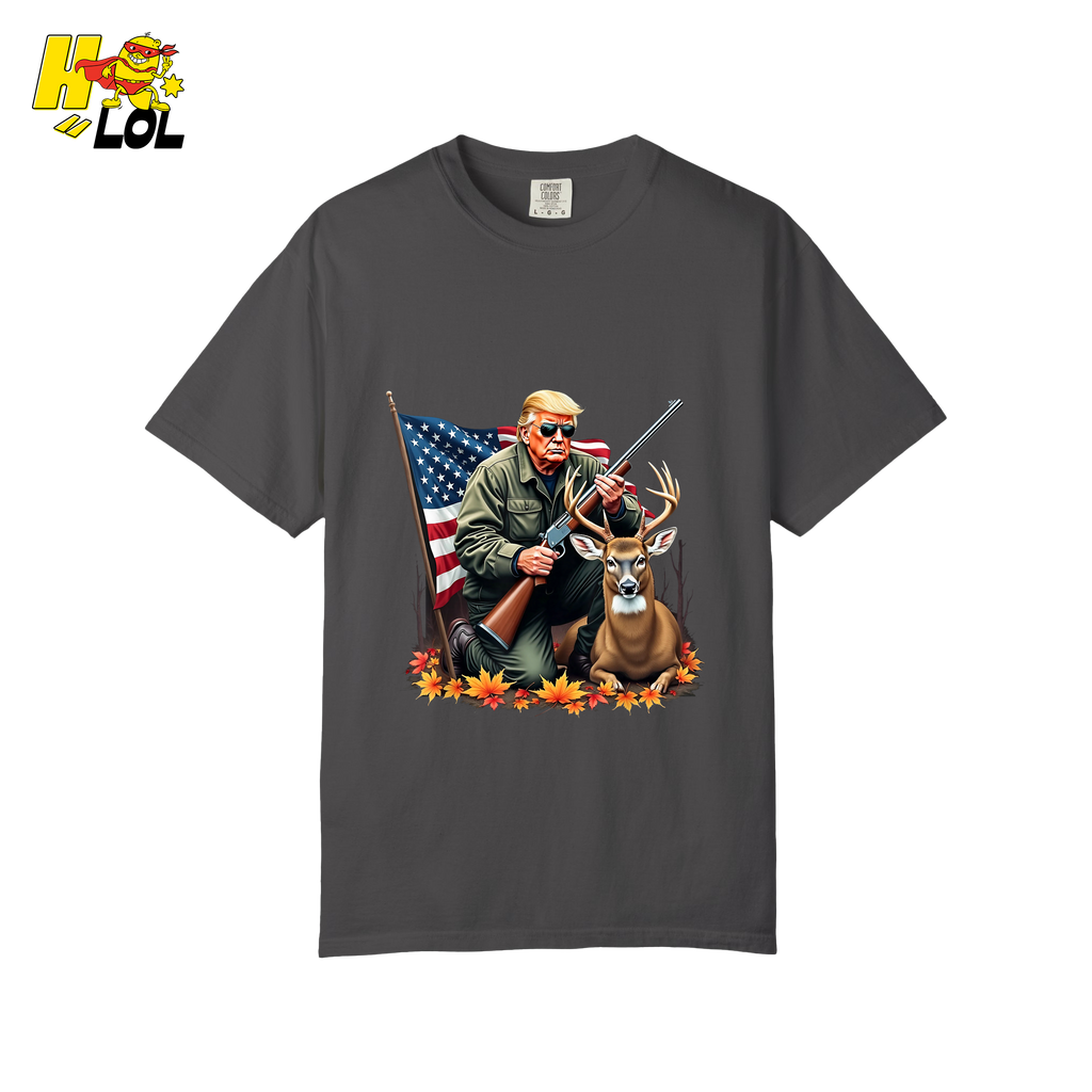 Patriotic Hunting Shirt Hunter Deer American Flag Graphic Shirt - HQLOL