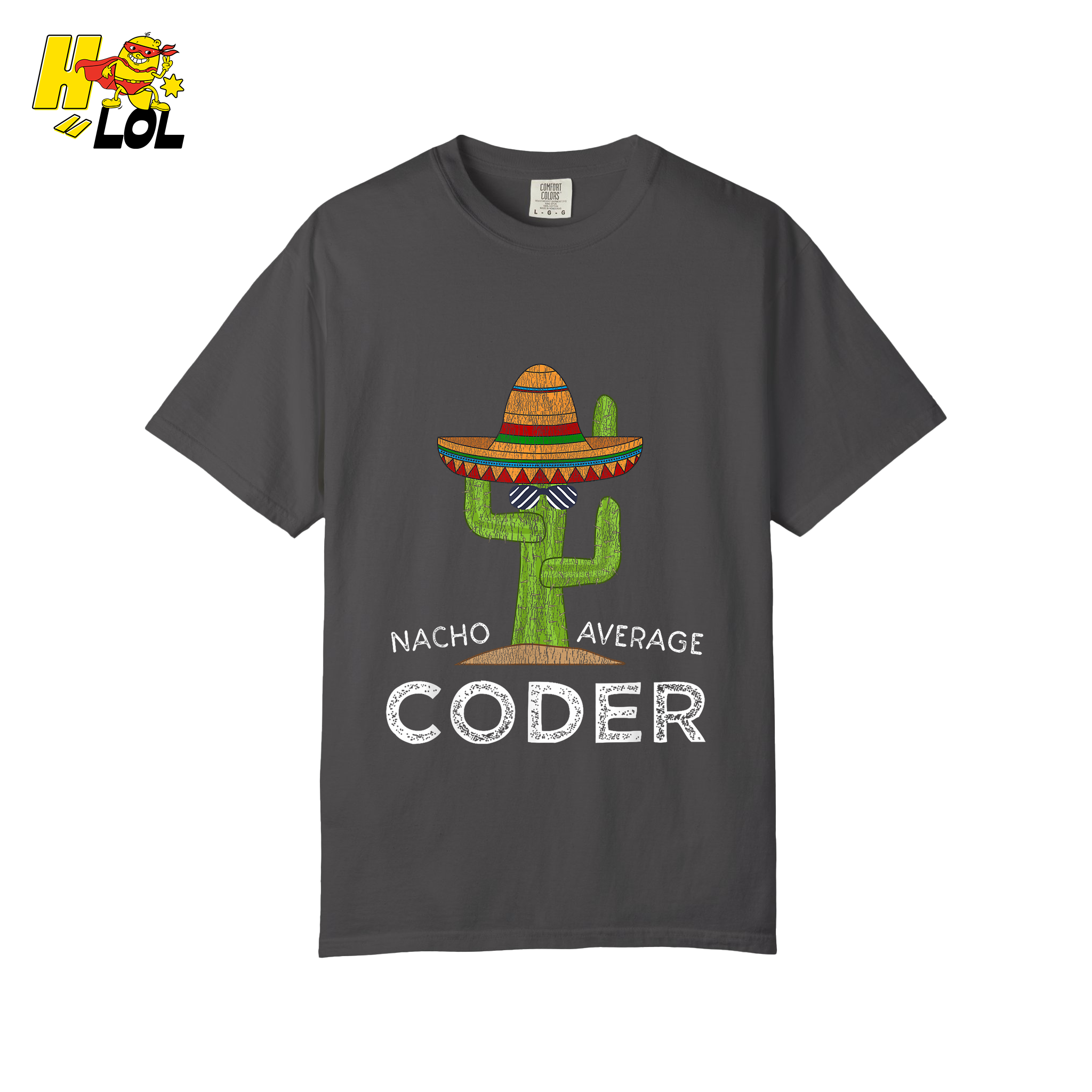 Nacho Average Coder Shirt Funny Programmer Cactus Shirt - HQLOL
