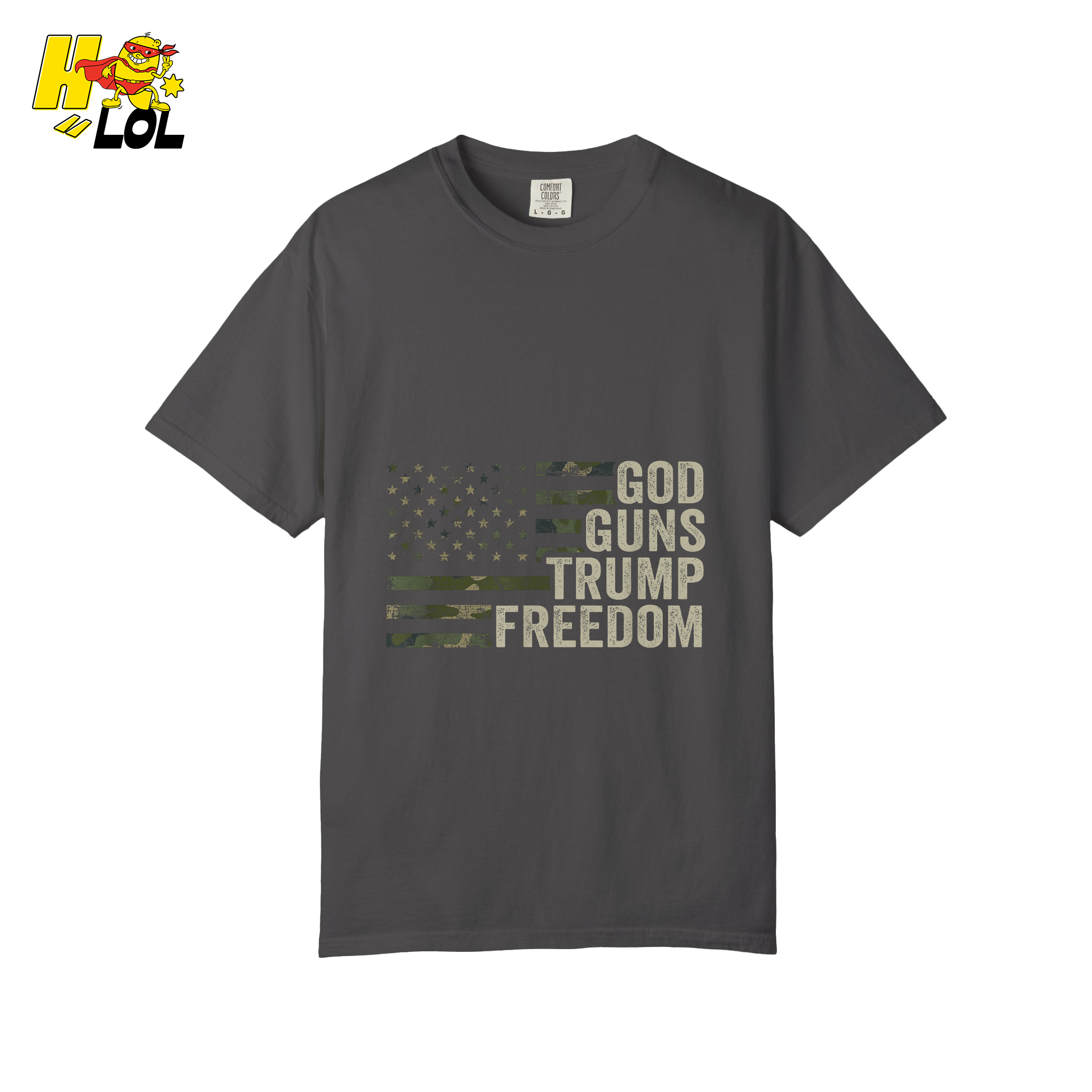 God Guns Trump Freedom Shirt Patriotic Camo Flag Shirt - HQLOL