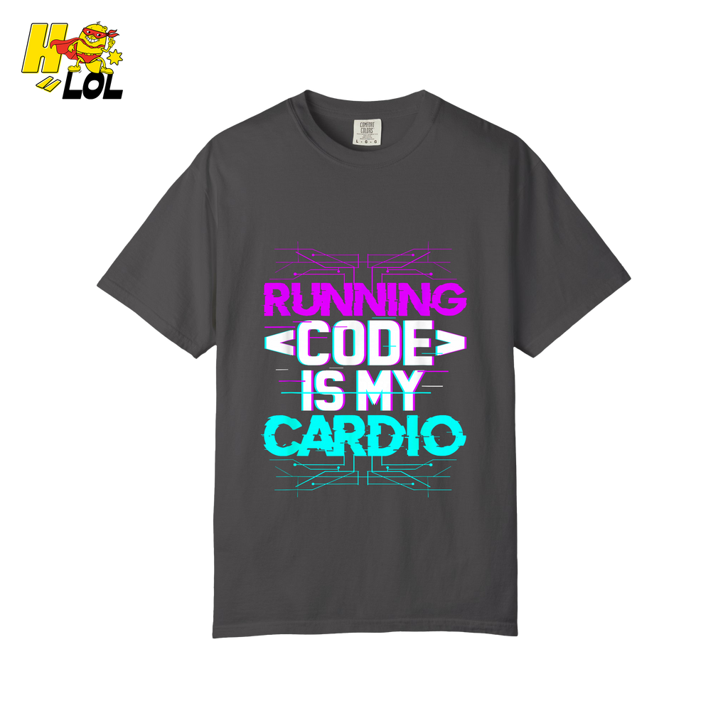 Running Code Is My Cardio Shirt Funny Programmer Neon Shirt - HQLOL