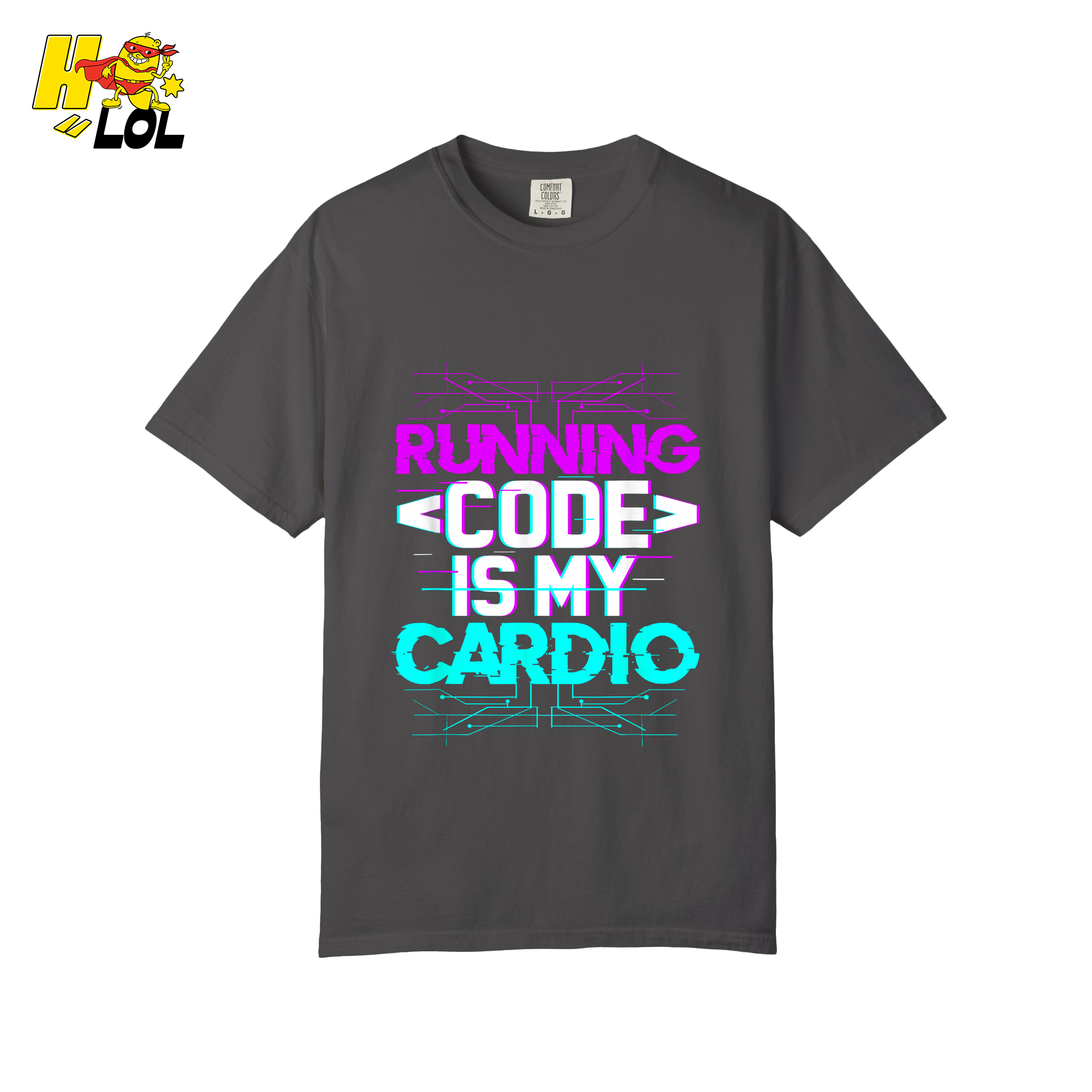Running Code Is My Cardio Shirt Funny Programmer Neon Shirt - HQLOL