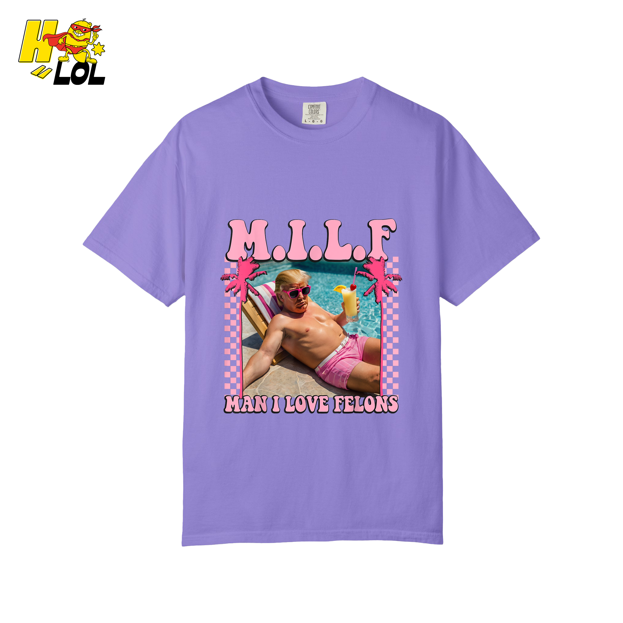MILF Man I Love Felons Shirt Funny Pink Retro Meme Shirt - HQLOL