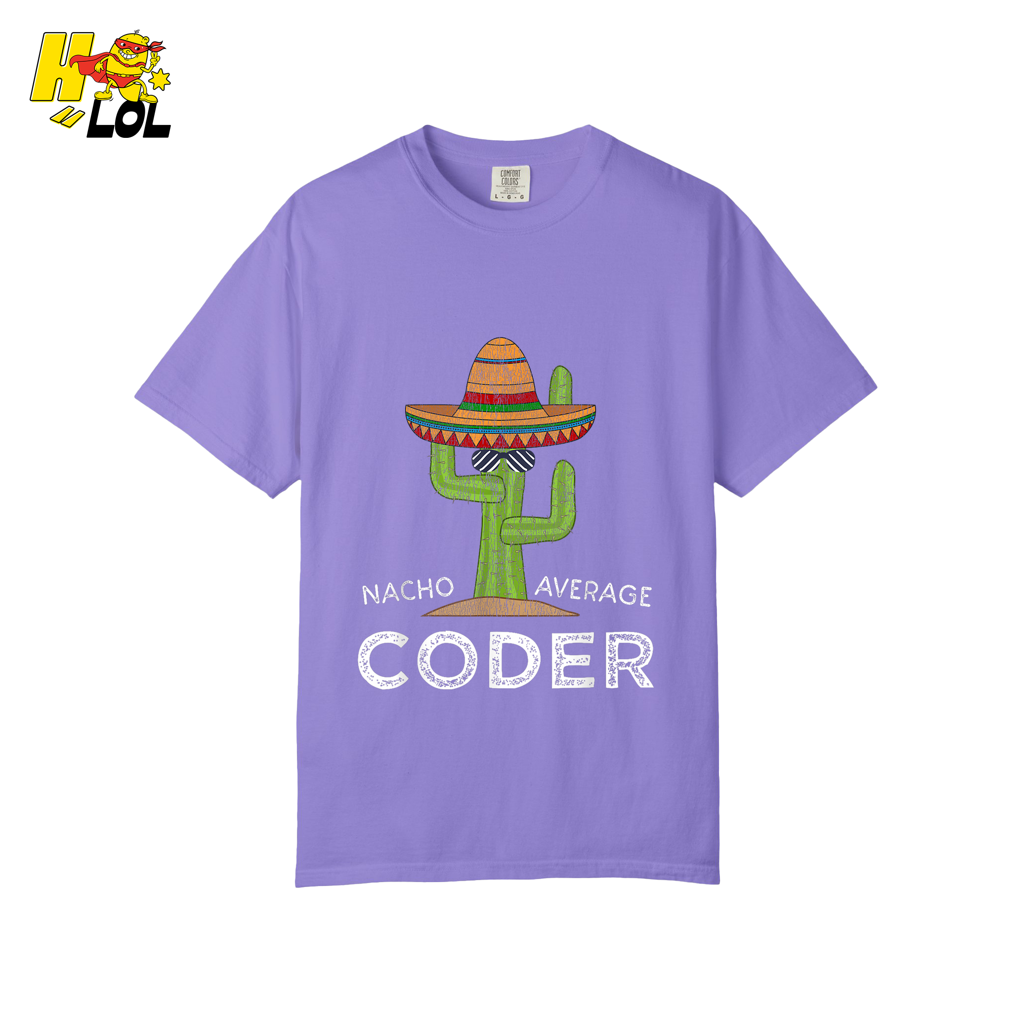 Nacho Average Coder Shirt Funny Programmer Cactus Shirt - HQLOL