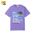 Funny Political Fishing Shirt Teach a Democrat to Fish Blame Trump - HQLOL