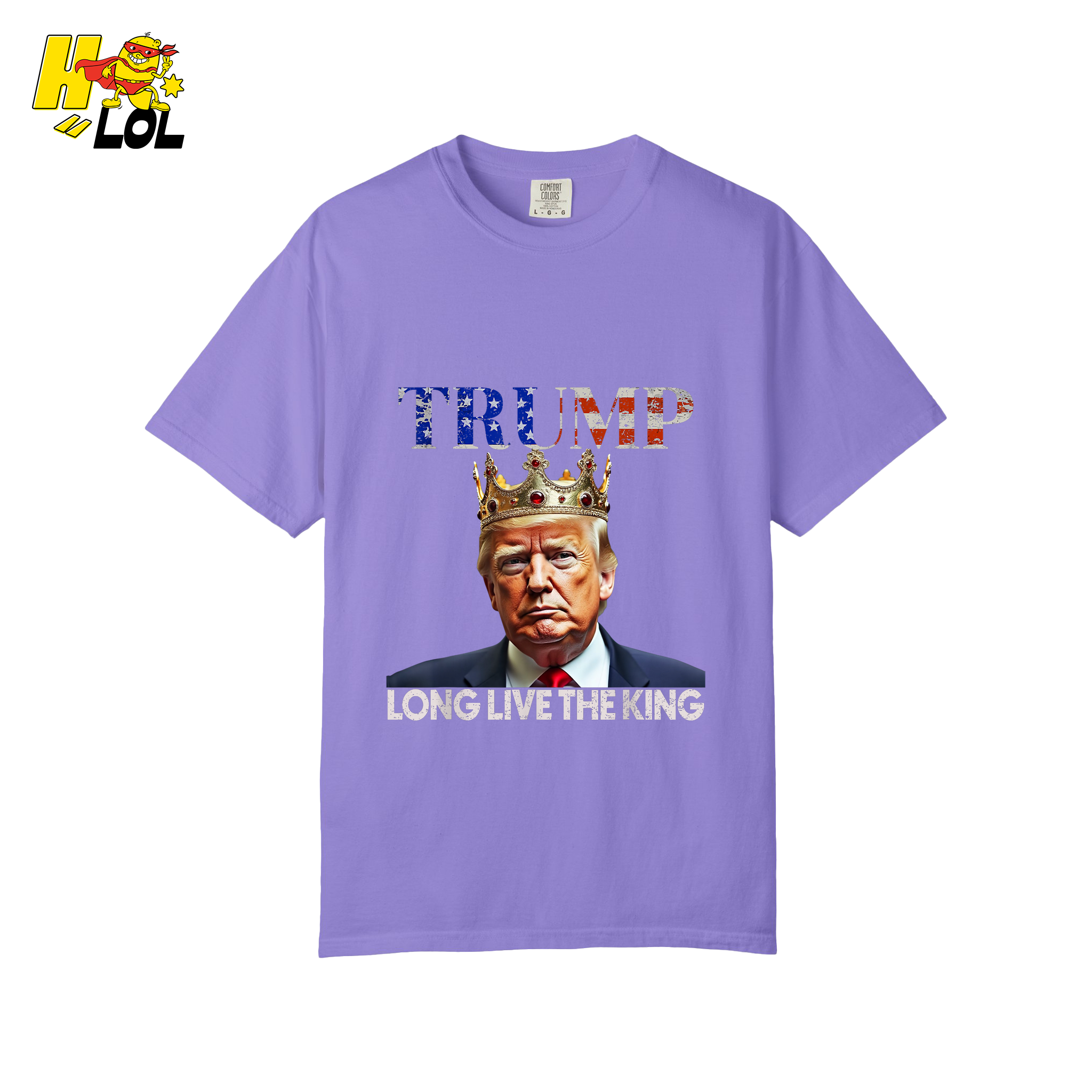 Trump Long Live The King Shirt Crown Patriotic Graphic Shirt - HQLOL