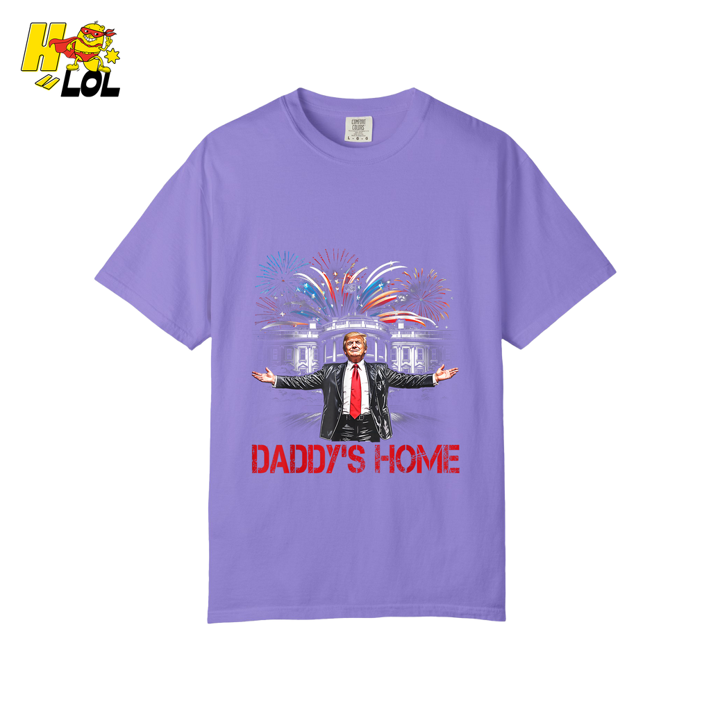 Daddy’s Home Shirt Patriotic Fireworks Political Graphic Shirt - HQLOL