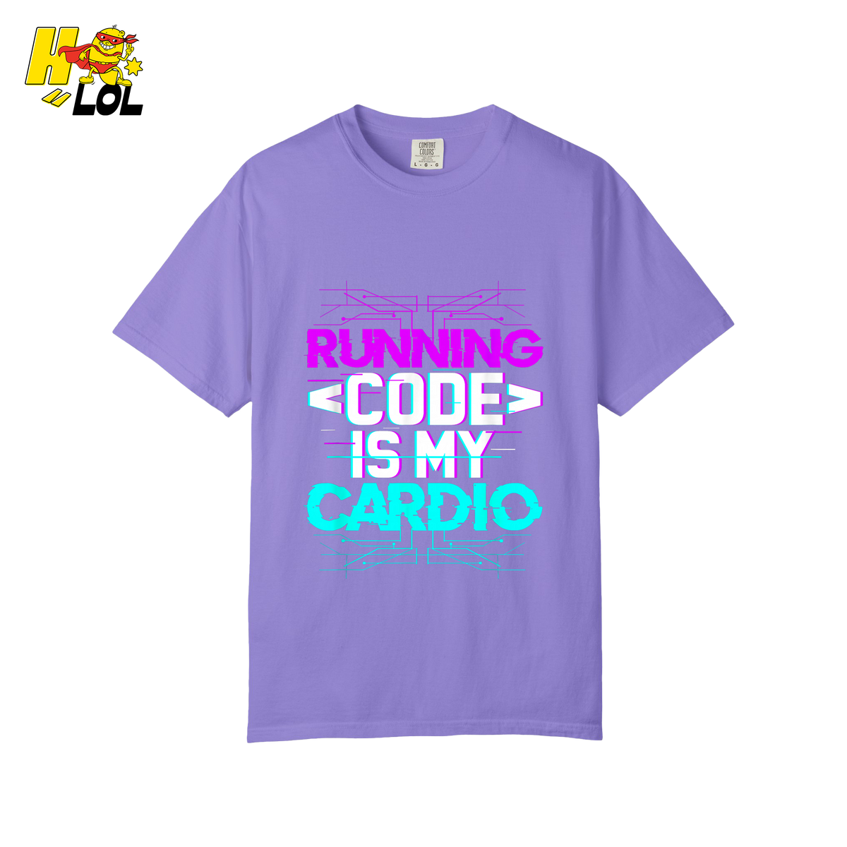 Running Code Is My Cardio Shirt Funny Programmer Neon Shirt - HQLOL