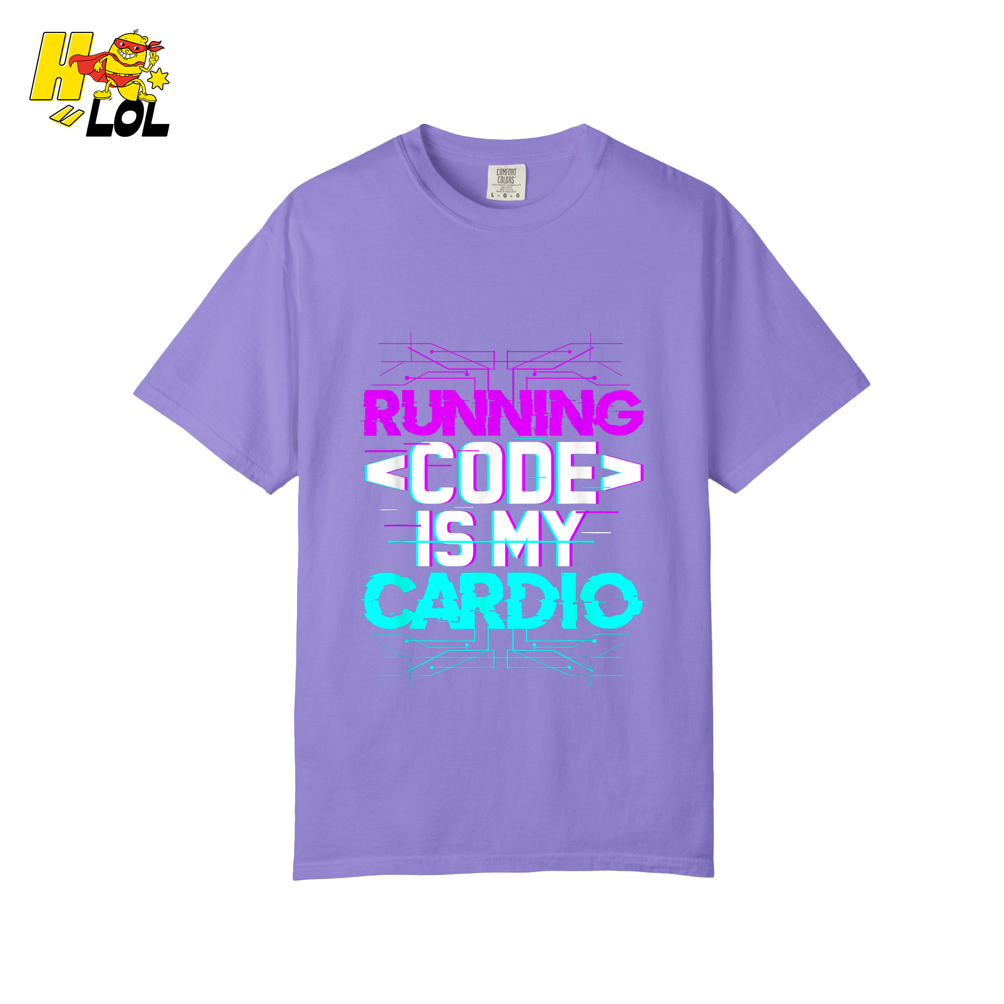 Running Code Is My Cardio Shirt Funny Programmer Neon Shirt - HQLOL