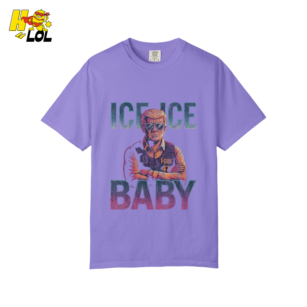 Ice Ice Baby Shirt Funny Meme Graphic Distressed Shirt - HQLOL
