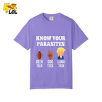 Know Your Parasites Shirt Funny Tick Meme Satire Graphic Shirt - HQLOL