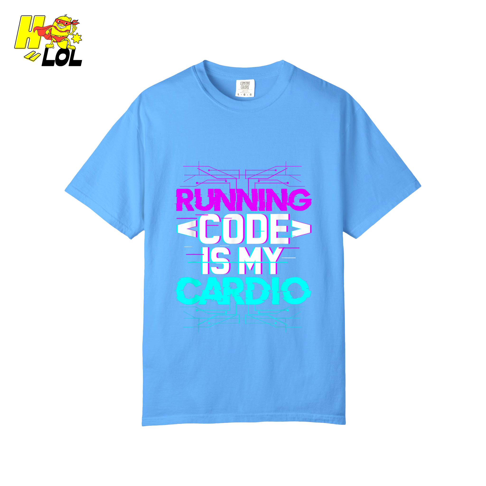 Running Code Is My Cardio Shirt Funny Programmer Neon Shirt - HQLOL