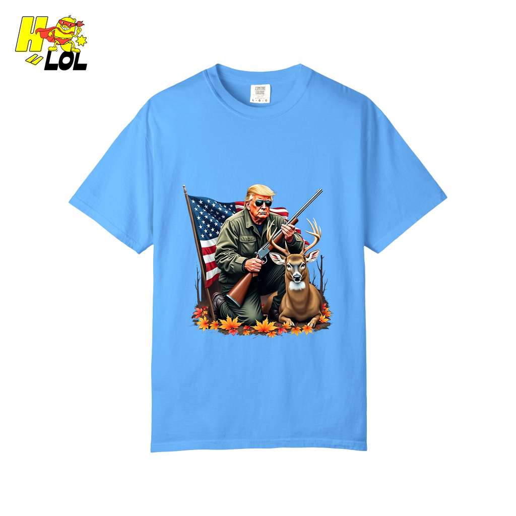 Patriotic Hunting Shirt Hunter Deer American Flag Graphic Shirt - HQLOL