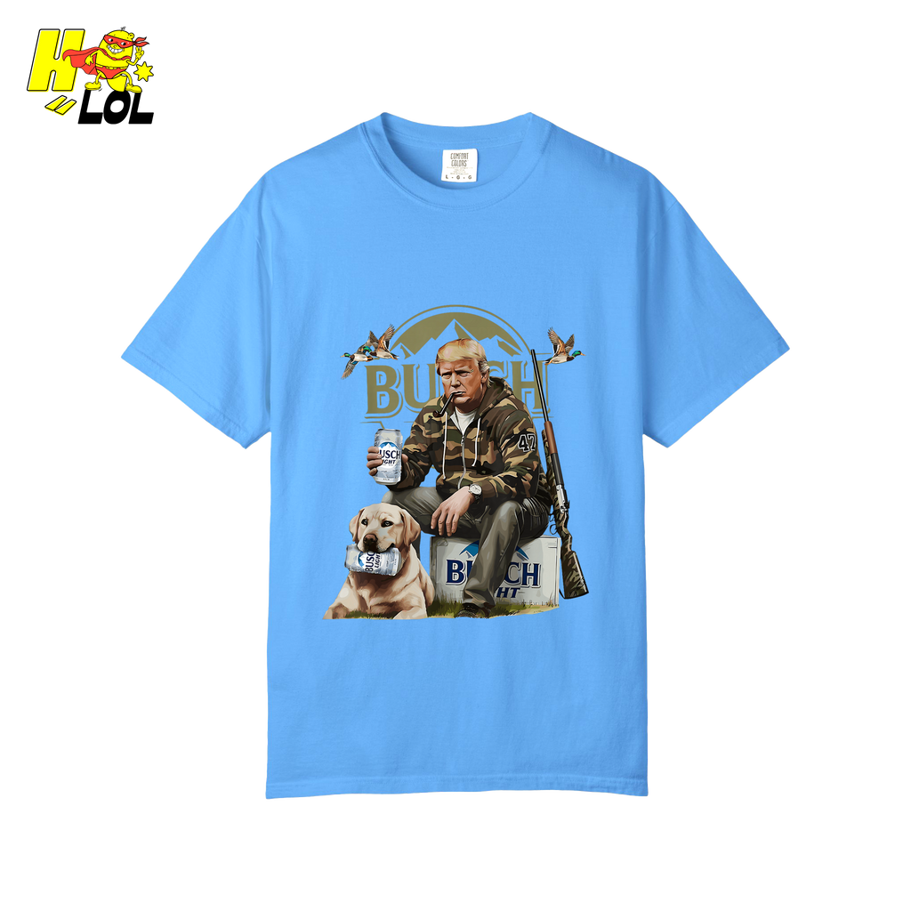 Busch Light Hunting Shirt Funny Deer Camp Dog Camo Shirt - HQLOL