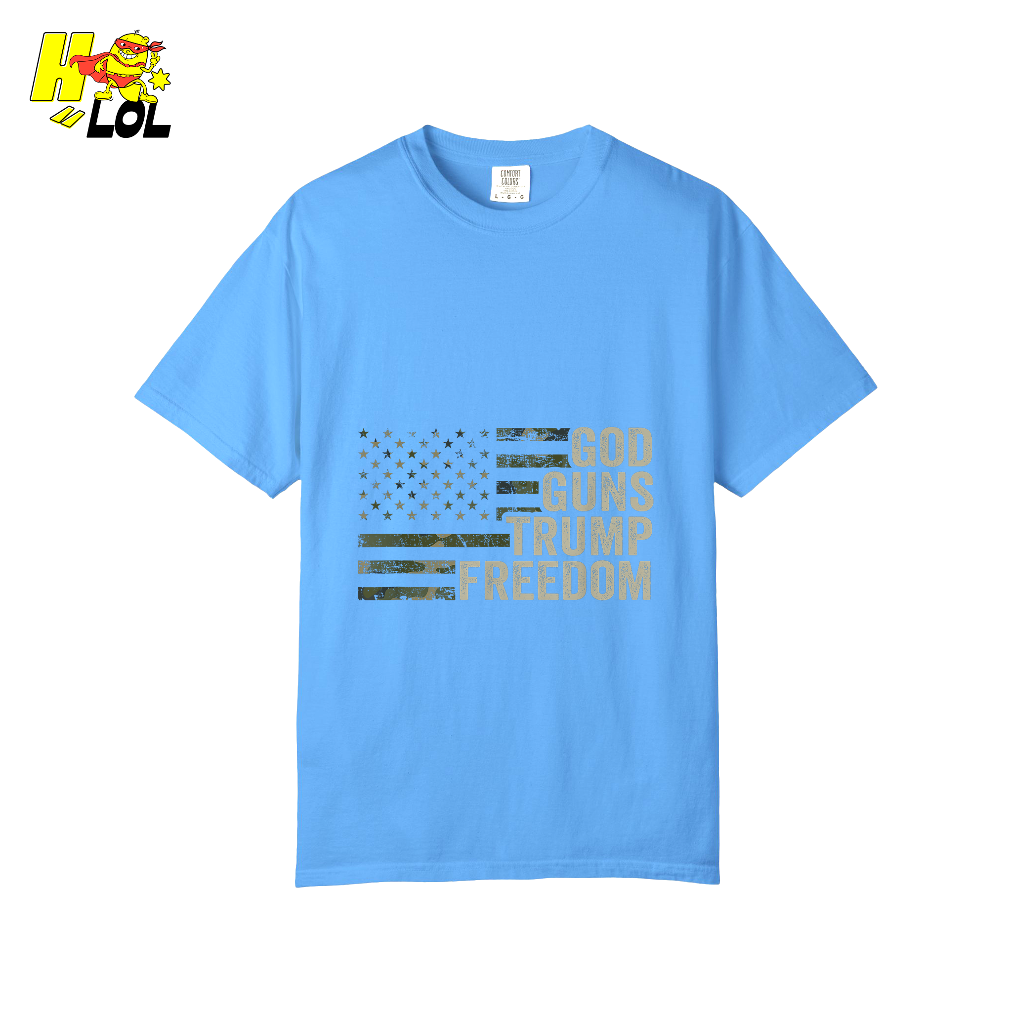 God Guns Trump Freedom Shirt Patriotic Camo Flag Shirt - HQLOL