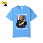 Make Fishing Great Again Shirt Funny Patriotic Bass Fishing Shirt - HQLOL