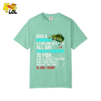 Funny Political Fishing Shirt Teach a Democrat to Fish Blame Trump - HQLOL