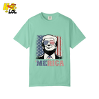 Merica Shirt Patriotic USA Flag Sunglasses Graphic Sweatshirt - HQLOL