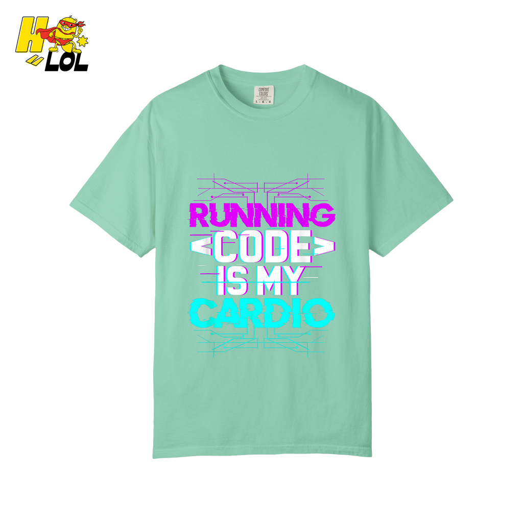 Running Code Is My Cardio Shirt Funny Programmer Neon Shirt - HQLOL