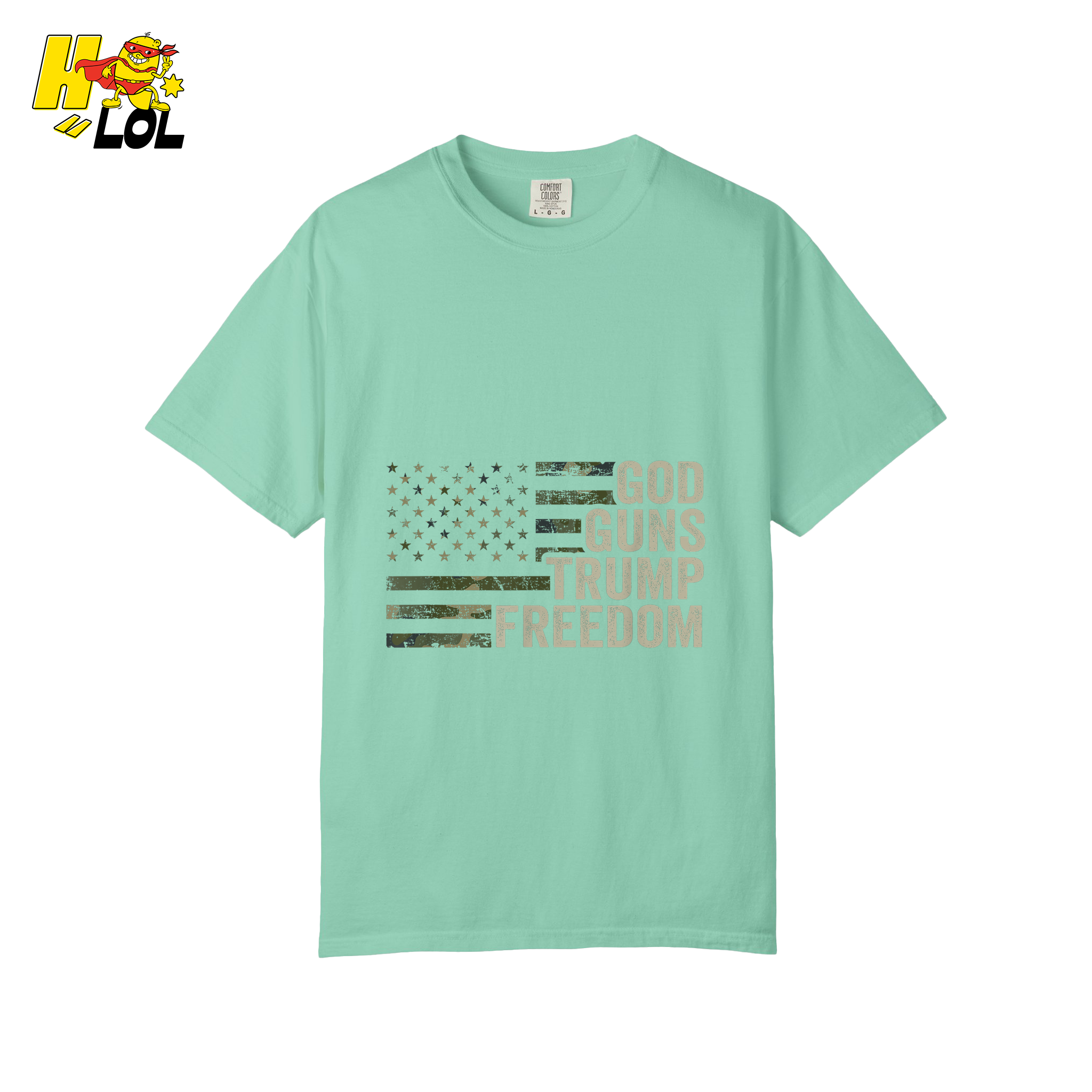 God Guns Trump Freedom Shirt Patriotic Camo Flag Shirt - HQLOL