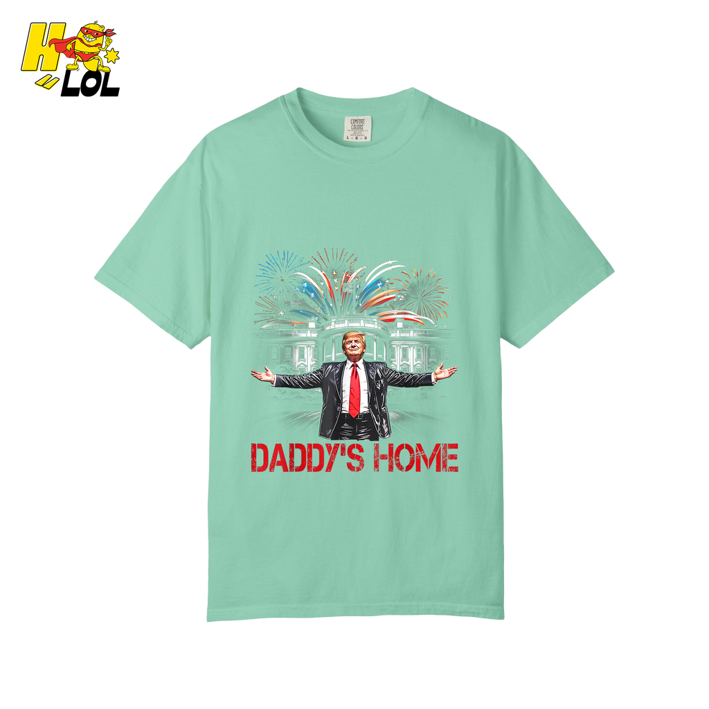 Daddy’s Home Shirt Patriotic Fireworks Political Graphic Shirt - HQLOL
