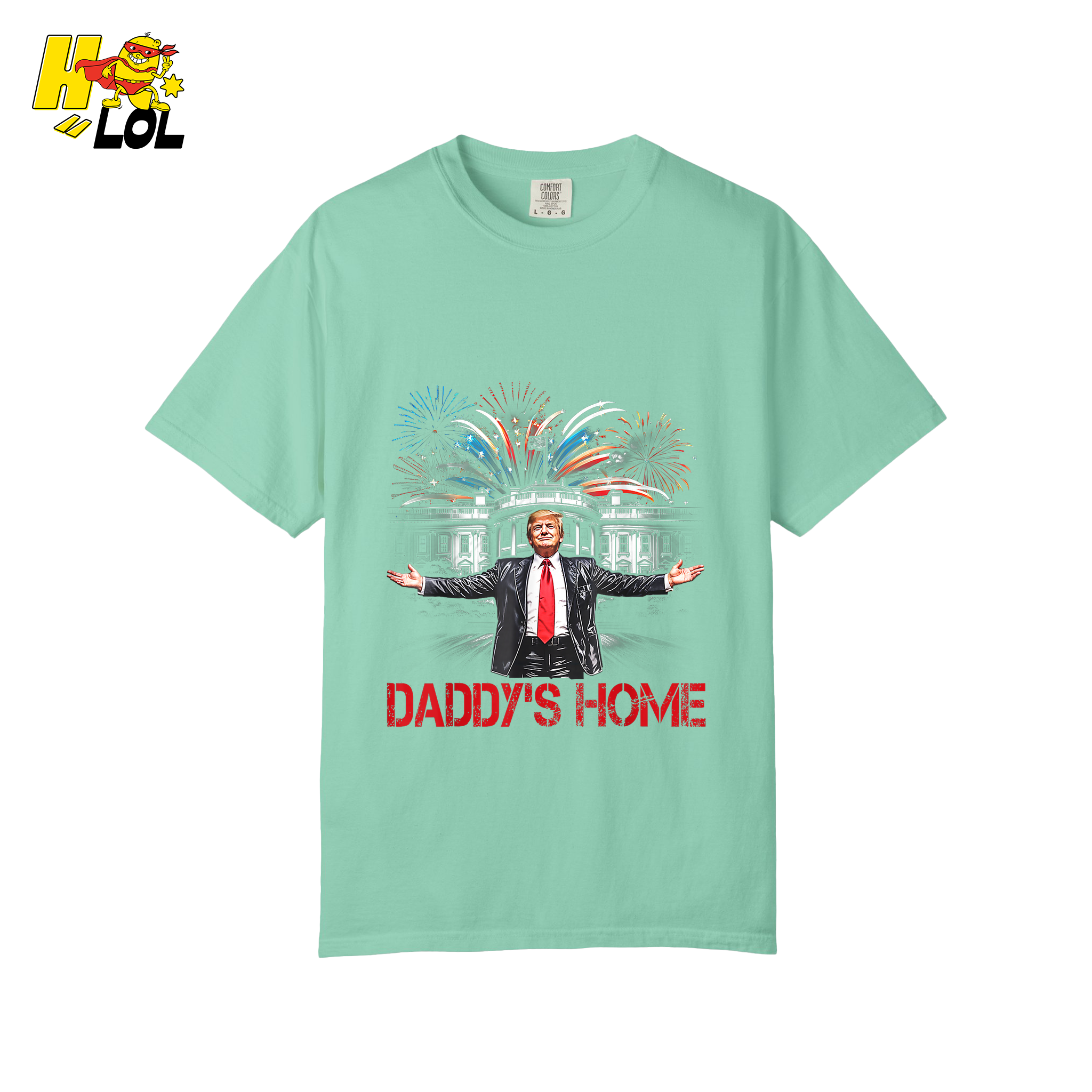 Daddy’s Home Shirt Patriotic Fireworks Political Graphic Shirt - HQLOL
