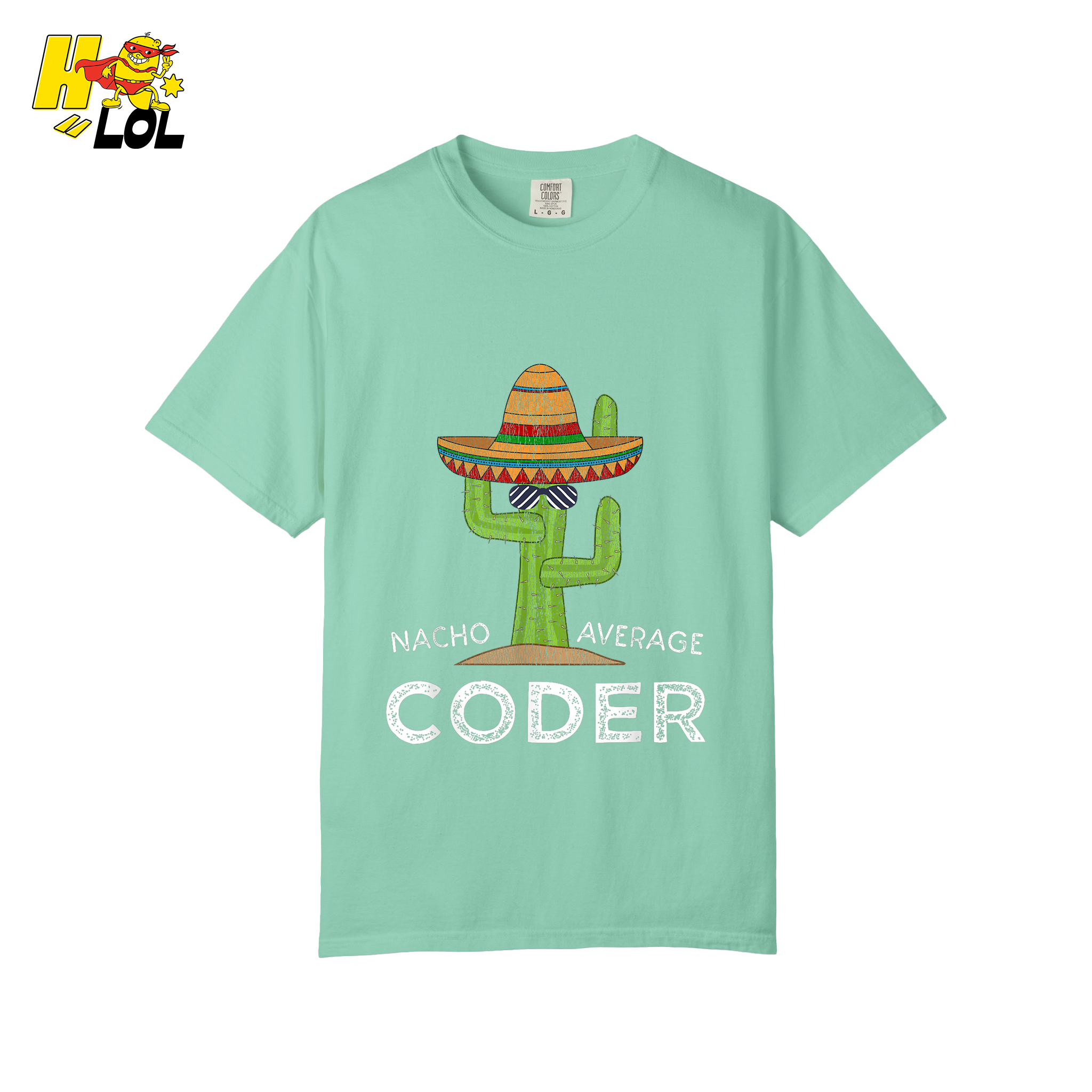 Nacho Average Coder Shirt Funny Programmer Cactus Shirt - HQLOL