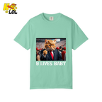 9 Lives Baby Shirt Funny Cat Meme Graphic Shirt - HQLOL