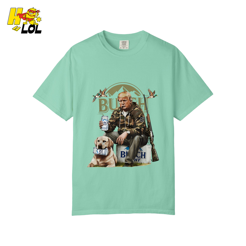 Busch Light Hunting Shirt Funny Deer Camp Dog Camo Shirt - HQLOL