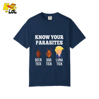 Know Your Parasites Shirt Funny Tick Meme Satire Graphic Shirt - HQLOL