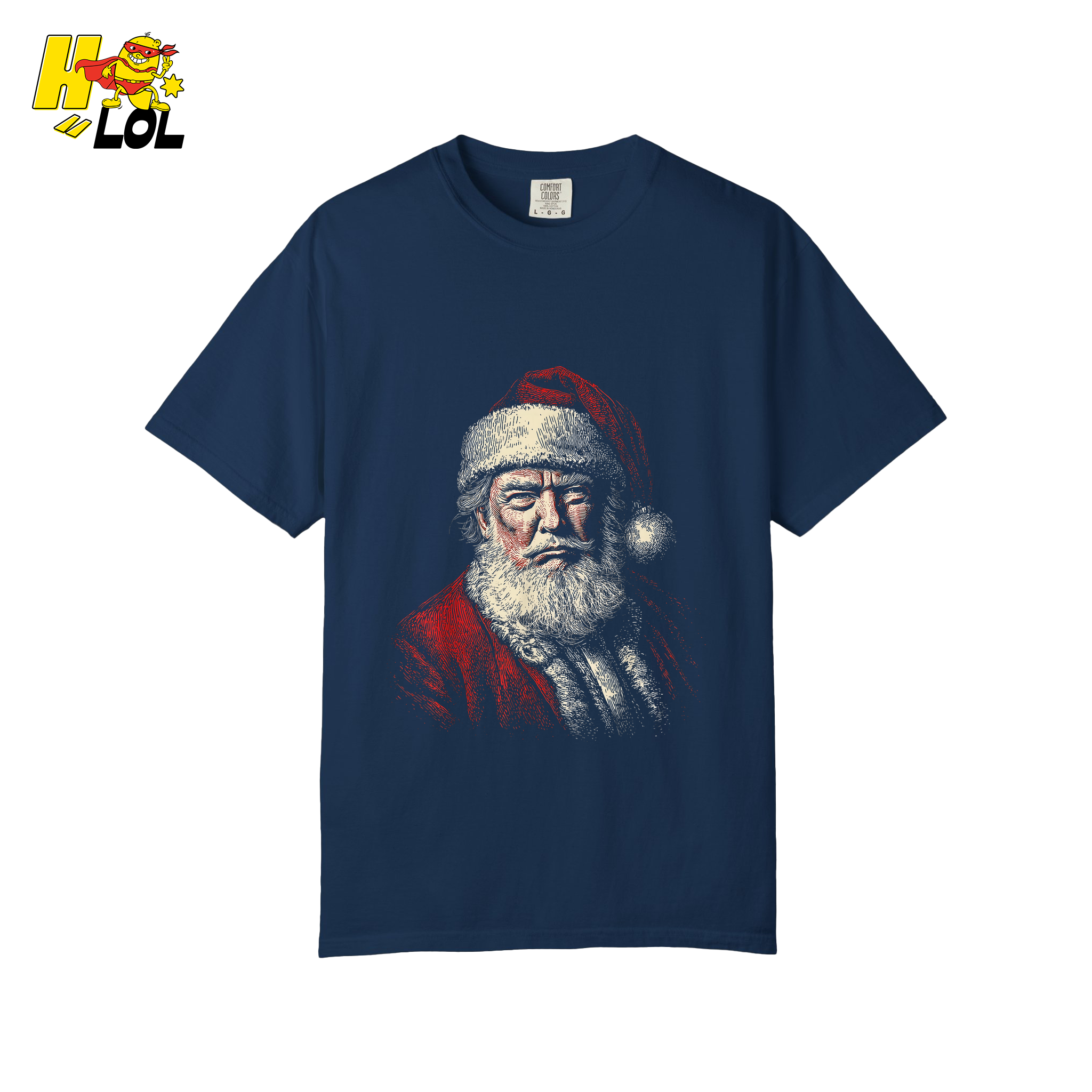 Vintage Santa Portrait Shirt Trump-Inspired Parody Christmas Gifts - HQLOL