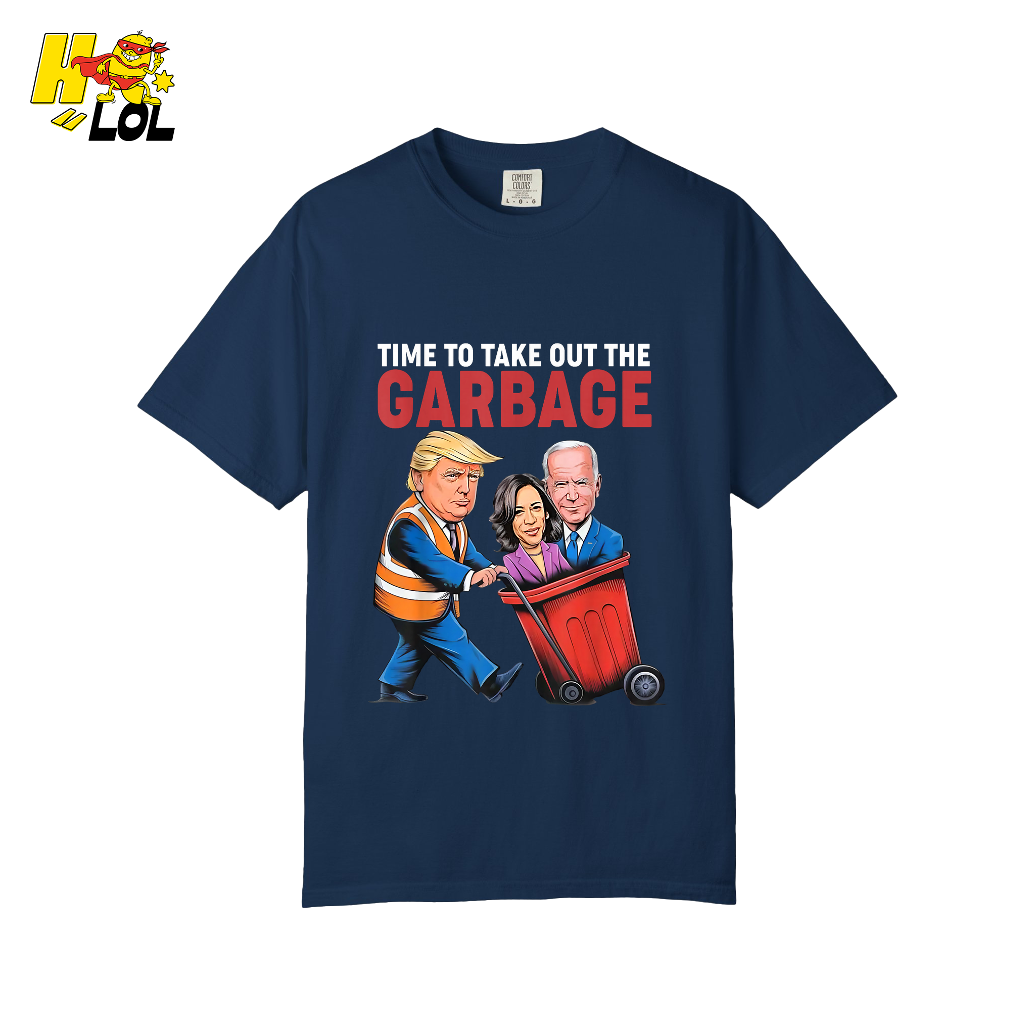 Trump Dumping Biden & Harris “Garbage” Shirt – Funny Political Satire Gift - HQLOL