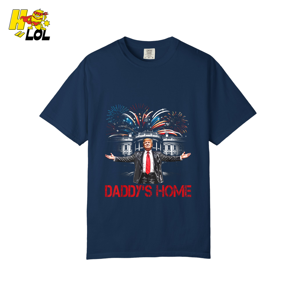 Daddy’s Home Shirt Patriotic Fireworks Political Graphic Shirt - HQLOL