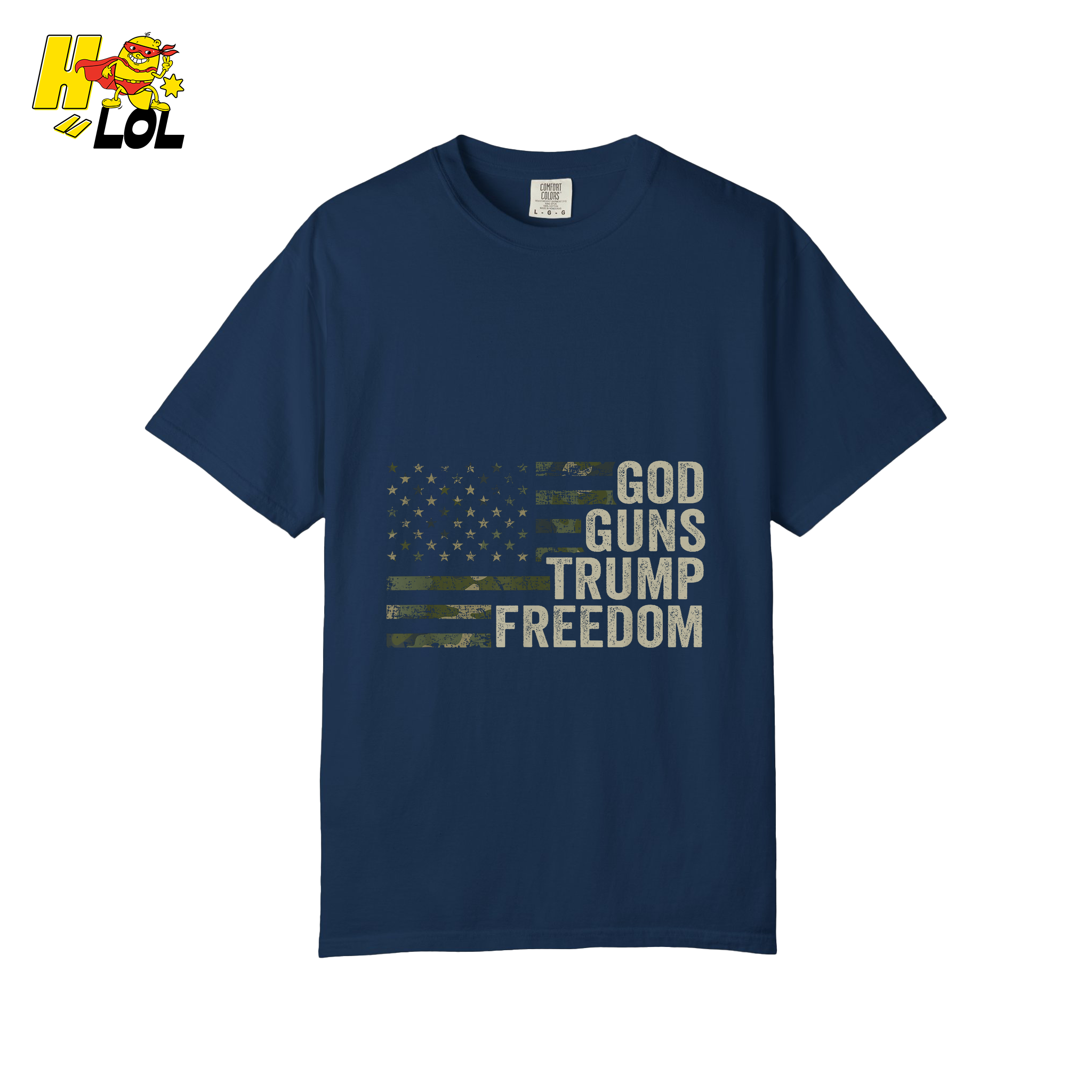 God Guns Trump Freedom Shirt Patriotic Camo Flag Shirt - HQLOL