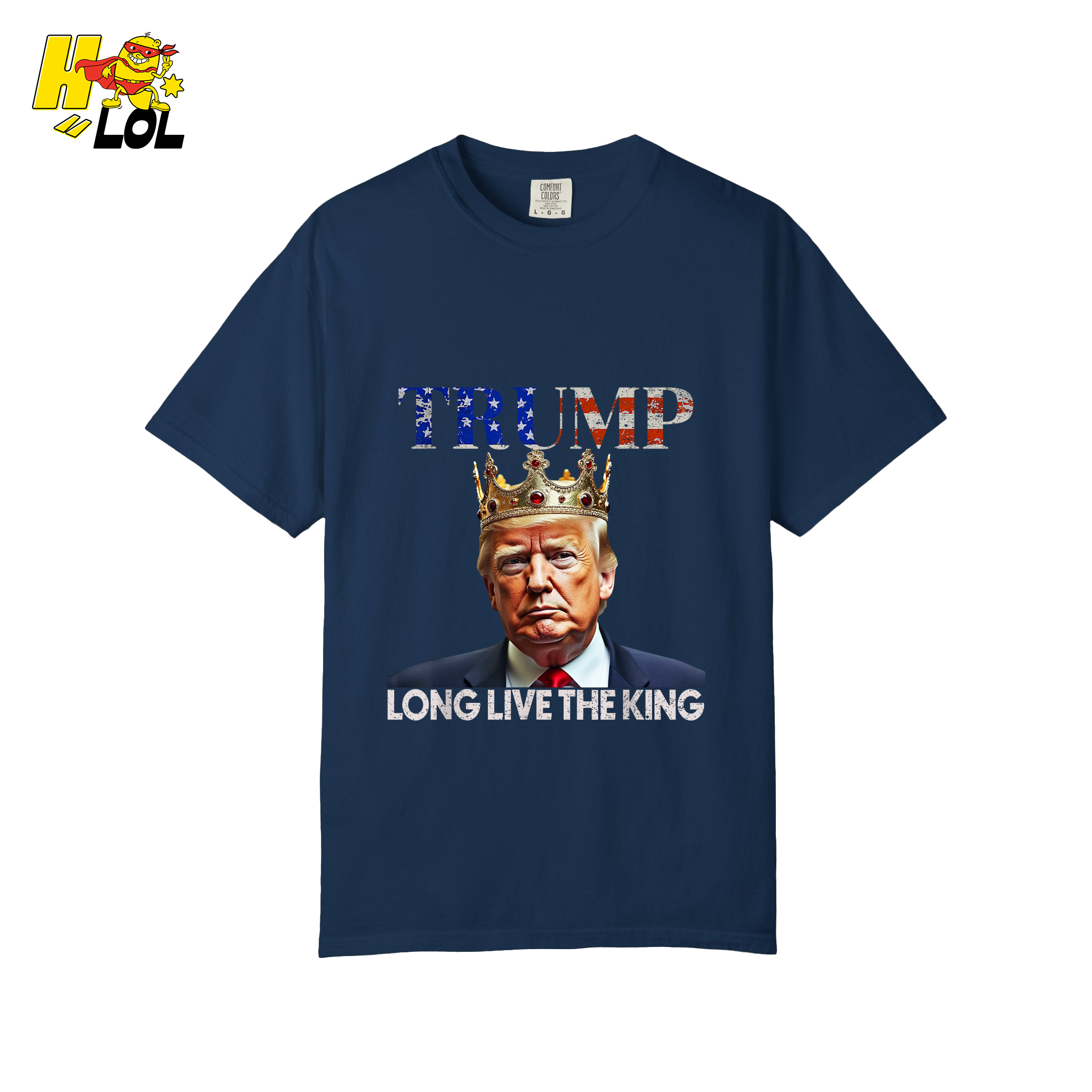 Trump Long Live The King Shirt Crown Patriotic Graphic Shirt - HQLOL